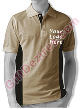 Designer Brown Desert Sand and Black Color T Shirt With Logo Printed